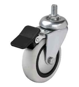 Hts 354 - 75x25 mm PVC Makaralı Vidalı Frenli Teker 4 Adet TG-V 5063