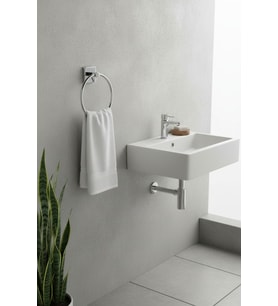 Krom Banyo Havlu Halkası 16 cm Yapışkanlı Havlu Askılığı