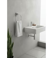 Krom Banyo Havlu Halkası 16 cm Yapışkanlı Havlu Askılığı