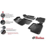 Rizline Audi A3 2012 Sonrası 3D Havuzlu Paspas N11.19100 (Siyah - Beyaz)