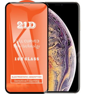 Apple Uyumlu   iPhone Xs Max Ekran Koruyucu 21D Tam Kaplayan Kavisli