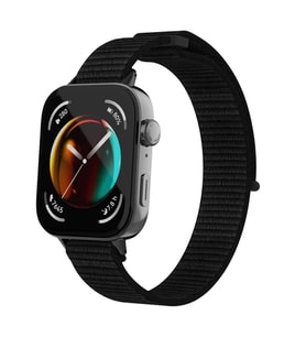 Microsonic Huawei Watch Fit 4 Hasırlı Kordon Woven Sport Loop Siyah