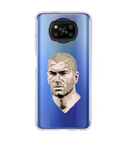Poco X3 Pro / X3 NFC Uyumlu Zinedine Zidane Tasarımlı Şeffaf Telefon Kılıfı
