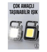 Mey İthalat® Anahtarlık Çok Amaçlı Mıknatıslı Taşınabilir Işık Led Şarjlı