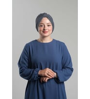 Antrasit Pratik Hazır Geçmeli Tesettür Bone Sandy Pileli Salaş 2121_25