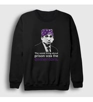 Presmono Unisex Siyah Prison Mike Michael Scott The Office Sweatshirt 345943tt