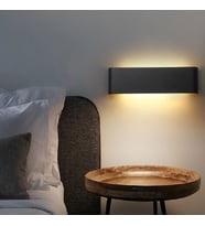 UNİKOM Dekoratif Çift Yönlü Led Duvar Aplik 34x11 Siyah (Günışığı)