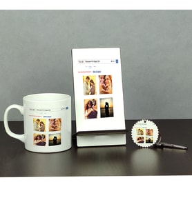 Google Fotoğraflı Üçlü Set (Kupa + Telefon Standı + Anahtarlık)