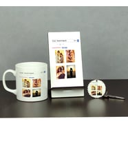 Google Fotoğraflı Üçlü Set (Kupa + Telefon Standı + Anahtarlık)