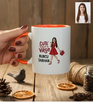 Kişiye Özel Karikatürlü Cute But Virgo Başak Burcu Kupa Bardak Doğum Günü Hediyesi