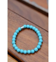 STONEAGE Turkuaz Doğal Taş Unisex Bileklik (Altın / Dore)