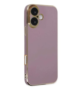 iPhone 16 Kılıf Volet Silikon - Mor