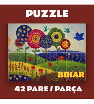 Pazil Bi Kurdî Bihar İlkbahar - Kürtçe Puzzle Yapboz (42 Pare/Parça - A4) (Çok Renkli)