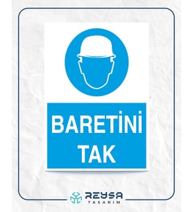 Baretini Tak iş Güvenlik Panosu 21x28 Arkası Yapışkanlı Levha