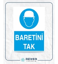 Baretini Tak iş Güvenlik Panosu 21x28 Arkası Yapışkanlı Levha