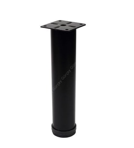 Metal Mobilya Ayağı Siyah Çap 42mm - 20cm (4 Adet)