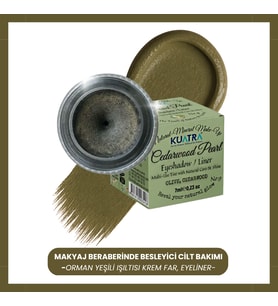 KUATRA Cedarwood Pearl Yeşil Krem Göz Farı ve Eyeliner Işıltılı Mineral Makyaj