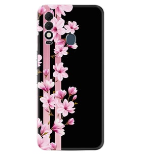 Tecno Spark 8T Kılıf Resimli Desenli Baskılı Silikon Pink Flowers 3 1393