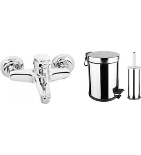 Arçe Süper Banyo Aksesuar Seti Banyo Bataryası Çöp Kovası Seti