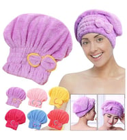 Yumuşak Mikrofiber Havlu Saç Kurutma Bonesi Pratik Kullanım