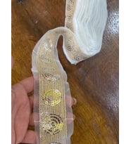 5 CM EN 1 METRE SARI PAYETLİ ŞERİT DEKORATİF ŞERİT GİYİM AKSESUARI DİKİŞ