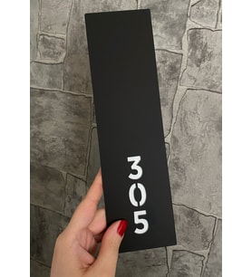 Siyah Mat Fine Seri Kapı Numarası