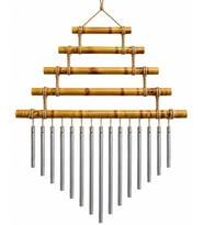 Bambu Metal Çubuklu Rüzgar Çanı