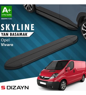 Opel Vivaro A Kısa Şase Skyline Siyah Yan Basamak 223 Cm 2001-2014 A+ Kalite