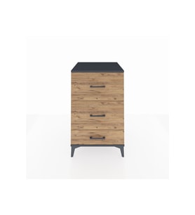 Kronos Komodin 3 Çekmeceli 60x59x96 Antrasit-Çam