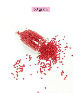 Dökme Cam Kum Boncuk (11/0) 2 mm - 60 Gram - Kırmızı - BNC039