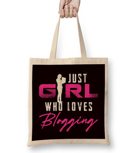Girl Who Loves Blogging Blogger Author Writer Travel Vlogger Bez Çanta Uzun Saplı
