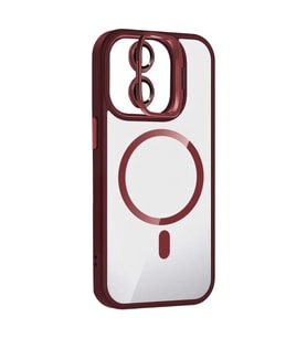 İphone 11 Remim Lensli Magsafe Standlı Kapak - Bordo