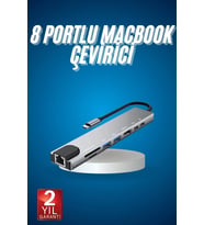 8 Port Çoklayıcı Macbook Ile Uyumlu Çoğaltıcı Type-c Dönüştürücü Tf Sd Kart