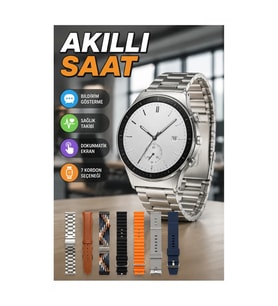 7 Kordonlu Akıllı Saat – Dokunmatik Ekran ve Aktivite Takibi