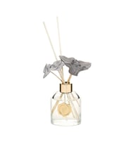 130 ml Elips Cam Şişe Seramik Çiçek Taşlı Bambu Çubuklu Black Orchid Oda Kokusu (Siyah)