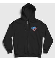 Presmono Unisex Siyah Logo American Nightmare Wwe Cody Rhodes Fermuarlı Kapüşonlu Sweatshirt 453533tt