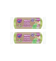 Natura Büzgülü Çöp Torbası 15'li Orta Boy 55 x 60 cm İkili Paket