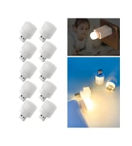 USB Mini Top LED 10’lu Aydınlatma Seti – Beyaz Renkli Gece Lambası, Enerji Tasarruflu Mikro LED Işıklar (5343)