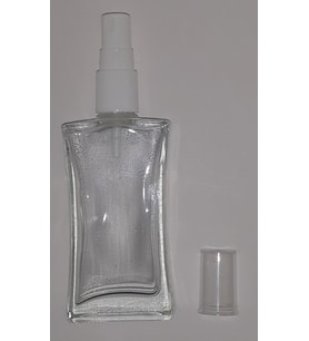 PARFÜM ŞİŞESİ 50 ML (3 ADET) ŞEFFAF KAPAKLI   İÇBÜKEY BOŞ ŞİŞE