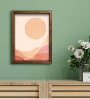 BK Gift Otel Odası Konseptli Doğal Masif Ahşap Çerçeveli Tablo 30x40cm-75