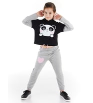 Minik Panda Kız Çocuk Eşofman Takım (Çok Renkli)