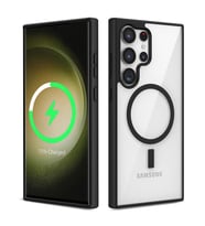 Galaxy S22 Ultra Kılıf Magsafe Wireless Şarj Özellikli Silikon Zore Ege Kılıf (Siyah)