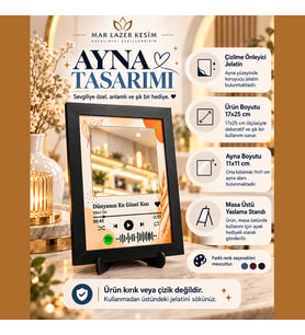 Dünyanın En Güzel Kızı – Aynalı Spotify Çerçeve makyaj aynası çerçeve Sevgiliye anlamlı hediye