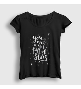 Presmono Kadın Siyah A Sky Full Of Stars Coldplay T-Shirt 468543tt