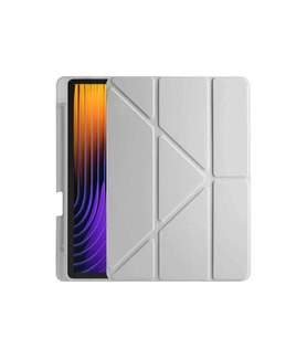 Xiaomi Pad 7 Pro Kılıf Kalemlikli Mars Tablet Kılıfı - Gri