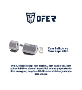 Ofer cam kapılar ve cam balkonlar için GÜVENLİKLİ emniyet kilidi YENİ TİP