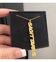 Altın Kaplama Yay Burcu Gümüş Kolye