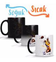 Kobe Bryant Signature Sihirli Kupa Bardak Porselen