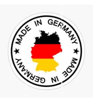 Made in Germany Araba Leptop Oto Sticker 13cm 2 Adet