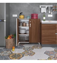 Kenzlife 2 kapılı dolap çilem 088*070*032 cvz kilitli ayaklı banyo mutfak ofis kitaplık ayakkabılık kiler (Karışık)